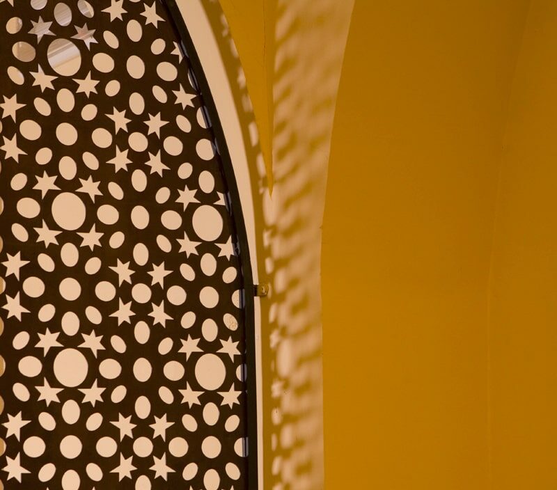 dettaglio di una parete all'interno dell'hammam